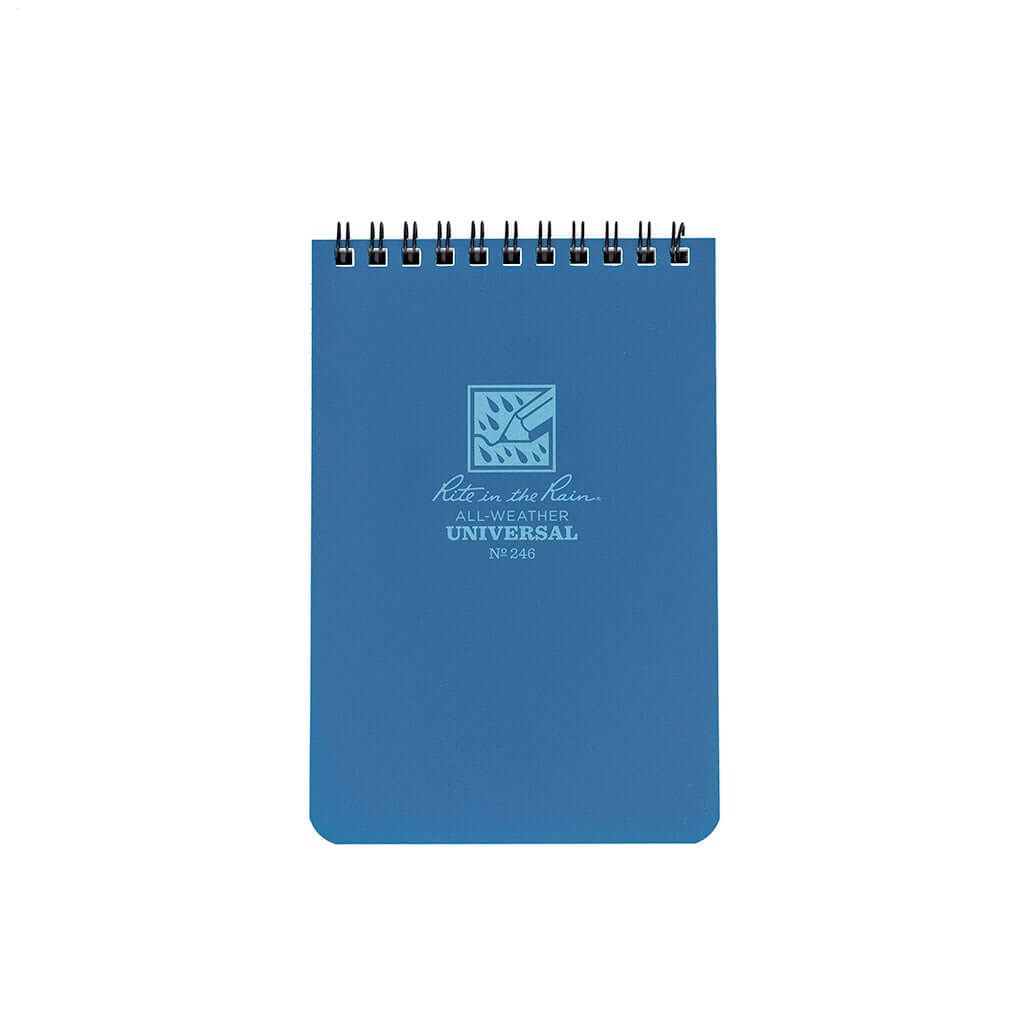 RITE IN THE RAIN | TOP SPIRAL 4 X 6 POLYDURA NOTEBOOK - UNIVERSAL - Blue - Melsetter & Co