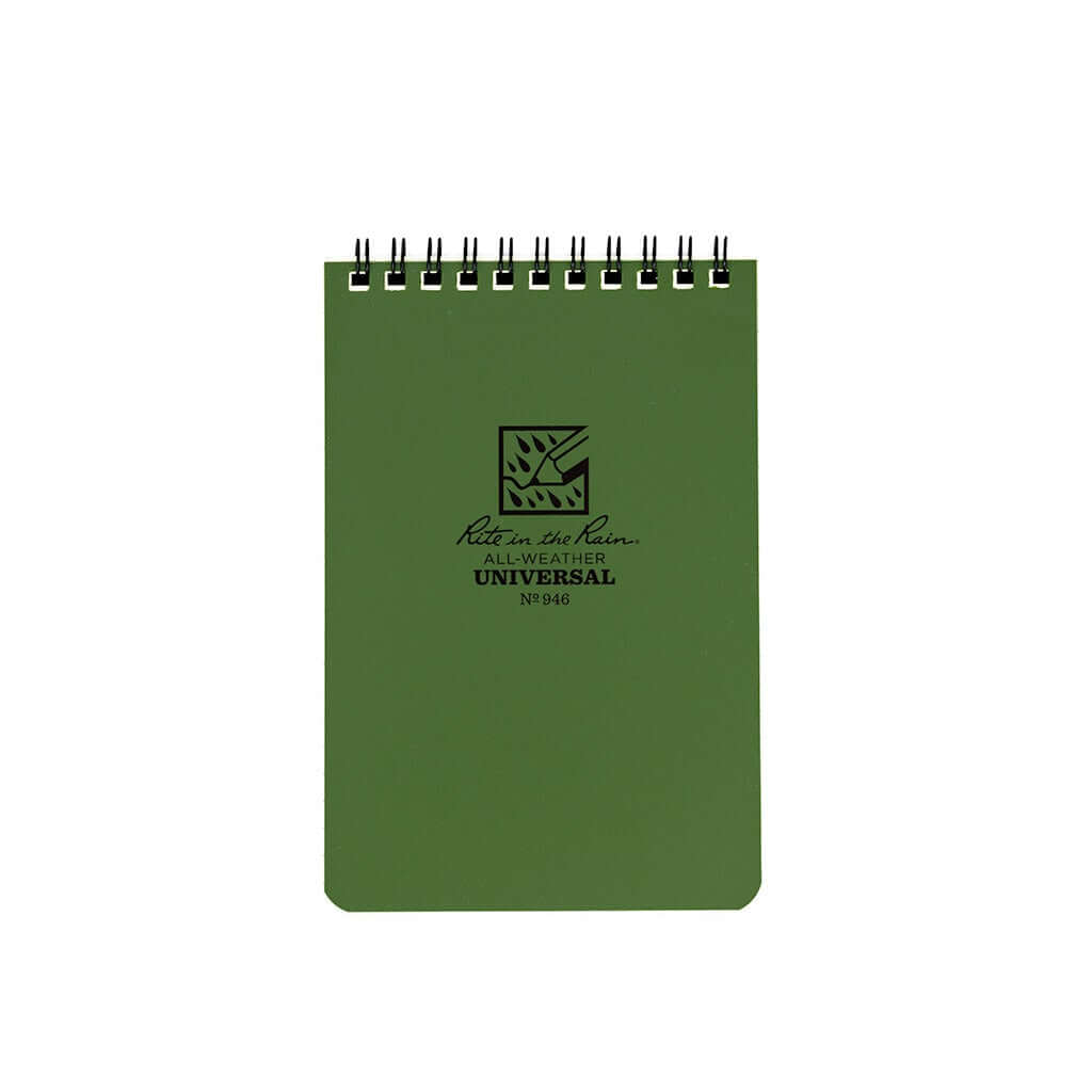 RITE IN THE RAIN | TOP SPIRAL 4 X 6 POLYDURA NOTEBOOK - UNIVERSAL - Green - Melsetter & Co