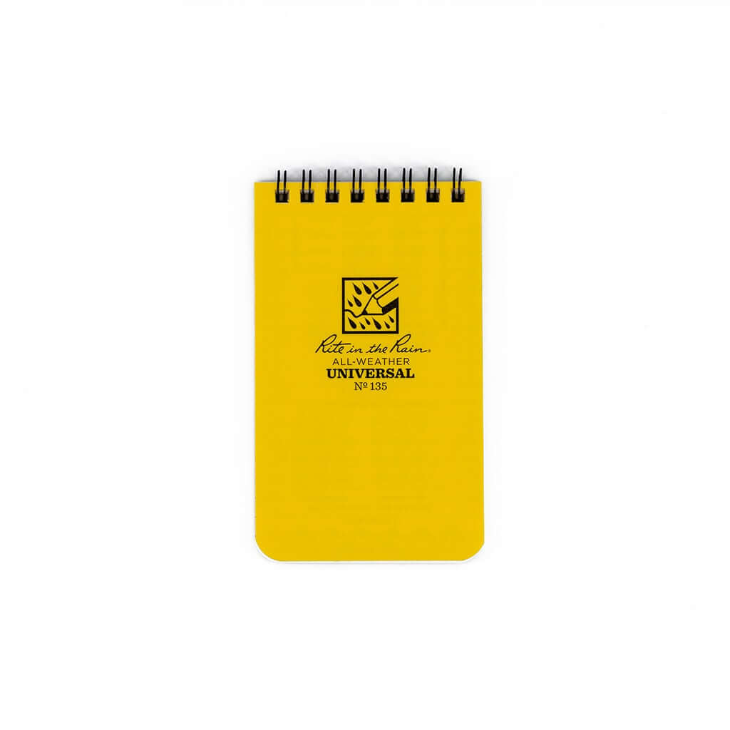 RITE IN THE RAIN | TOP SPIRAL 3 X 5 POLYDURA NOTEBOOK - UNIVERSAL - Yellow - Melsetter & Co